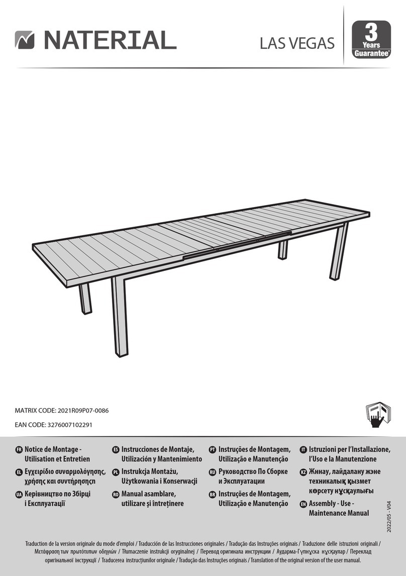 Naterial LAS VEGAS 2021R09P07-0086 Assembly, Use, Maintenance Manual