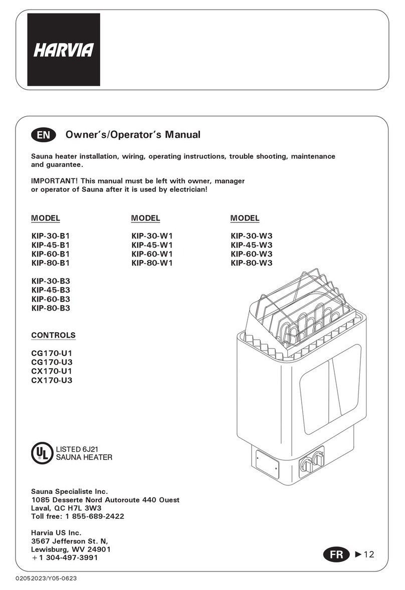 Harvia KIP-30-W1 Owner's/operator's manual