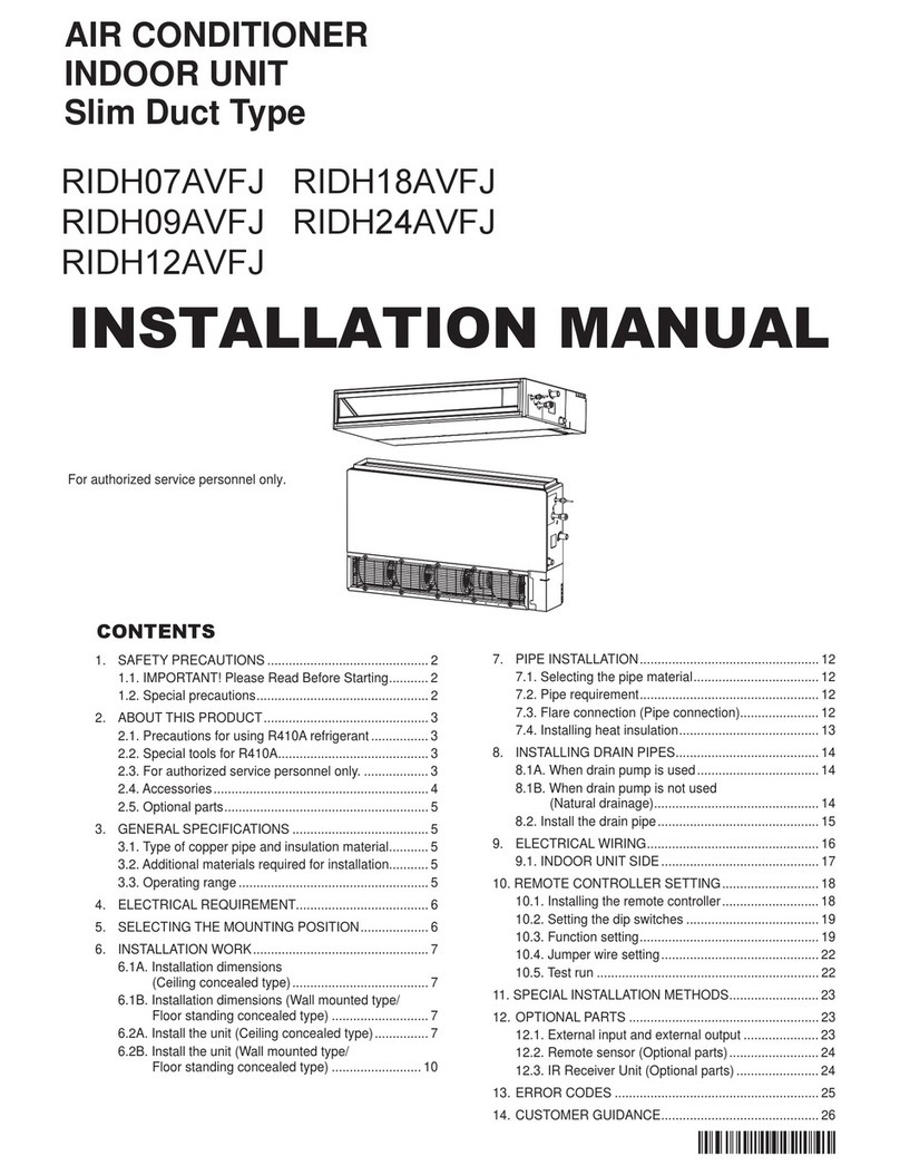 Fujitsu RIDH07AVFJ User manual Fujitsu RIDH07AVFJ User manual