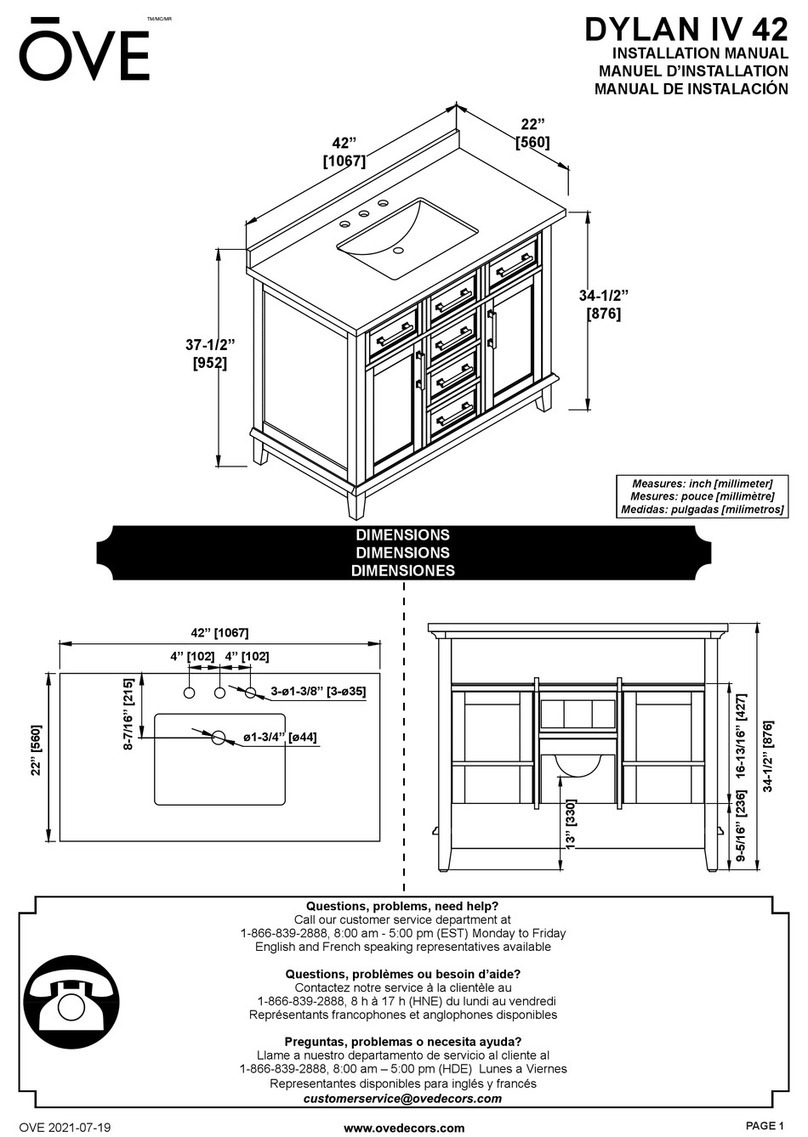 OVE DYLAN IV 42 installation manual