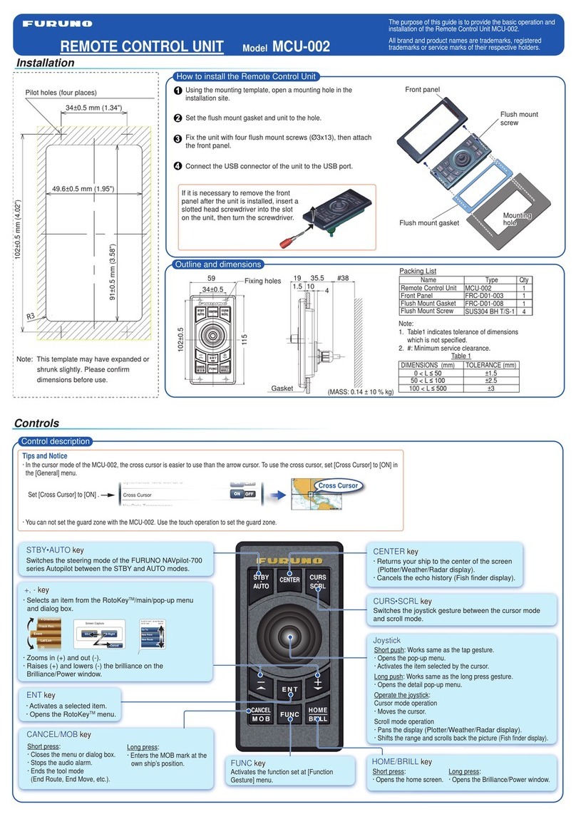 Furuno MCU-002 User manual