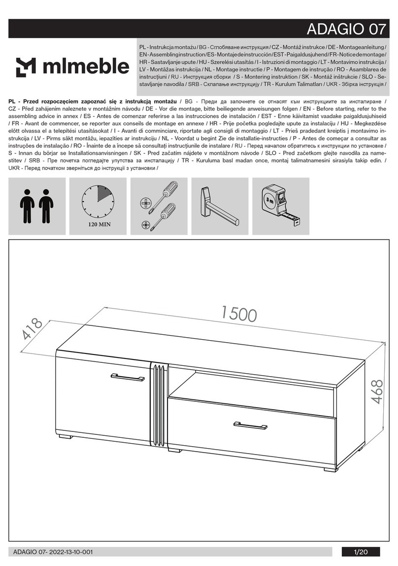 mlmeble ADAGIO 07 Installation guide mlmeble ADAGIO 07 Installation guide