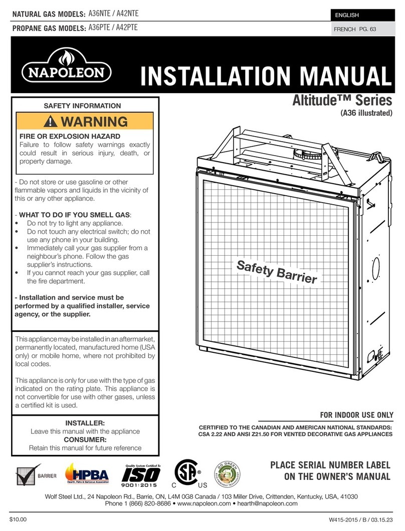 Napoleon Altitude A36NTE installation manual