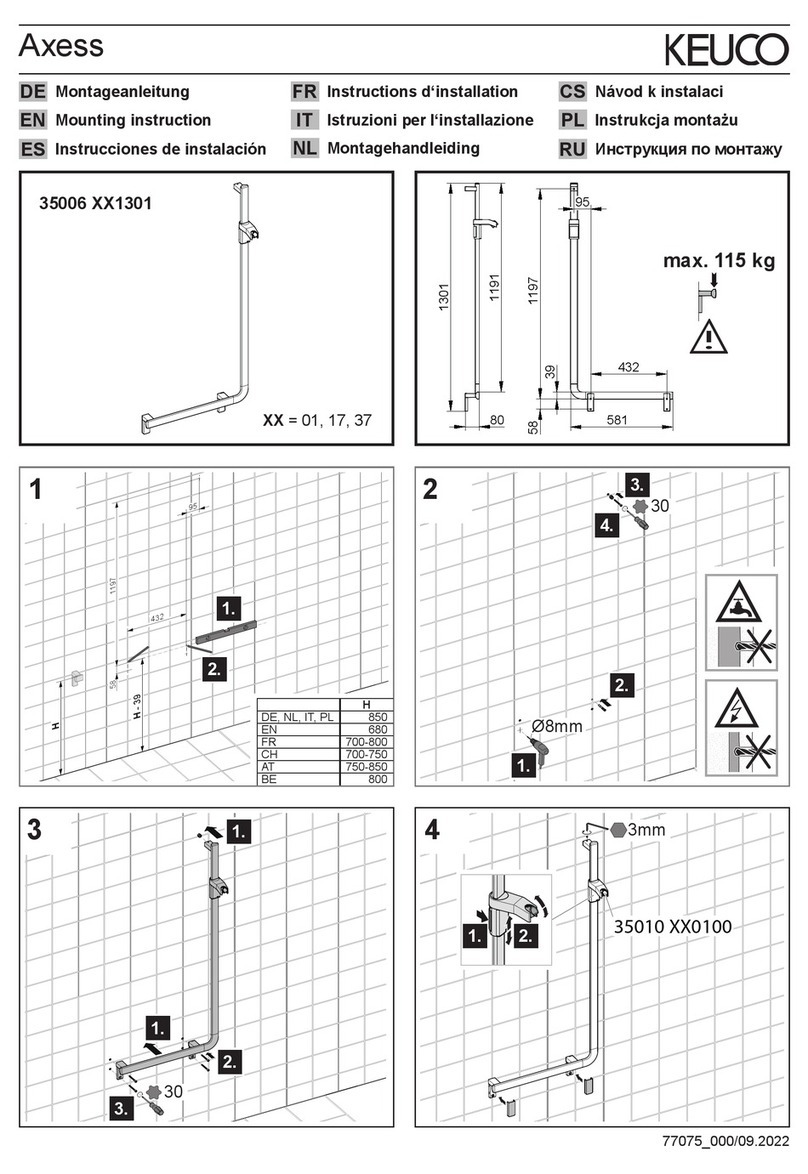 KEUCO Axess 35006 1301 Series Mounting instruction