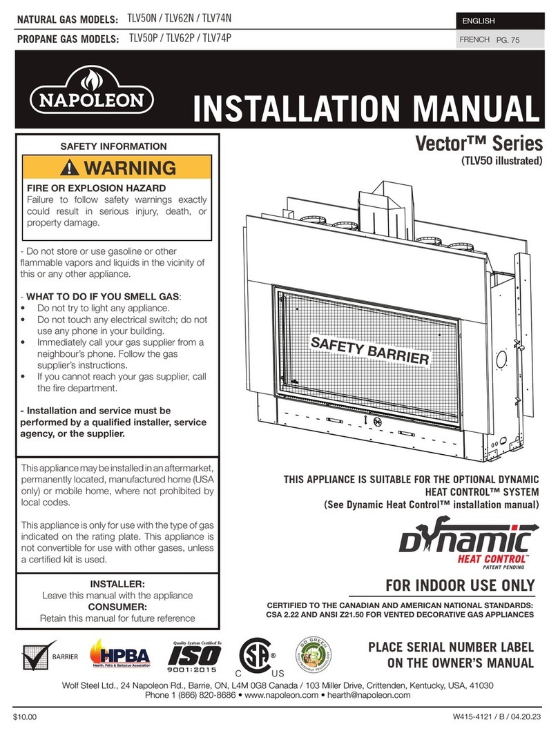 Napoleon Vector TLV50N installation manual