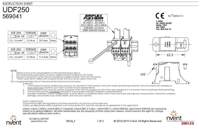 nvent Eriflex Flexibar UDF250 instruction sheet