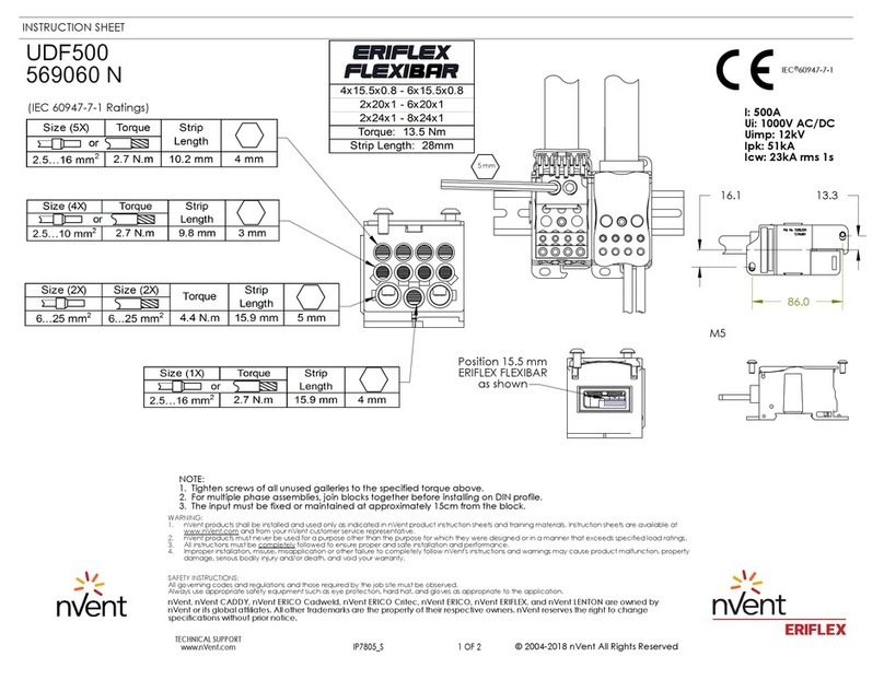nvent Eriflex Flexibar UDF500 instruction sheet
