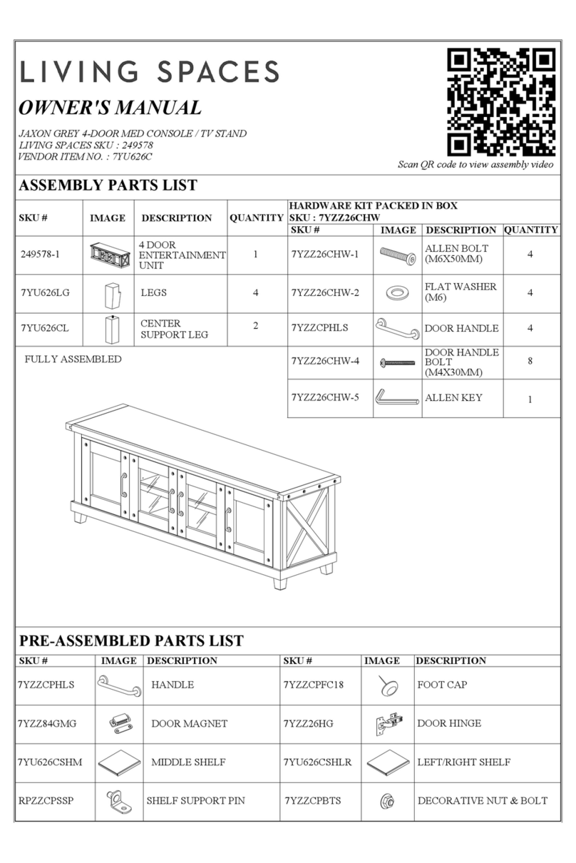 Living Spaces JAXON 249578 User manual