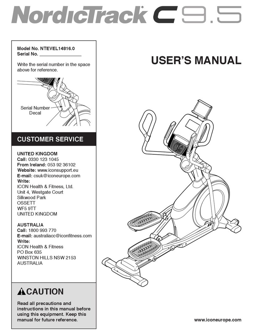 ICON NordicTrack C 9.5 User manual