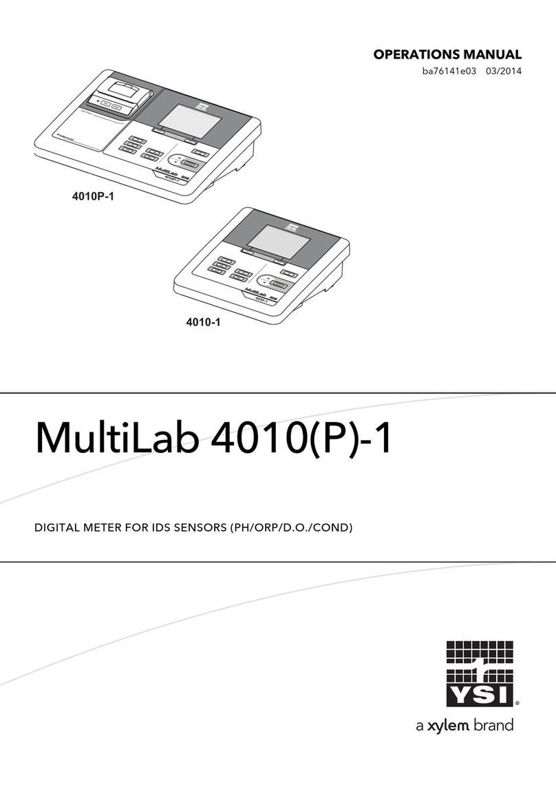 Xylem YSI MultiLab 4010P-1 Operation manual Xylem YSI MultiLab 4010P-1 Operation manual