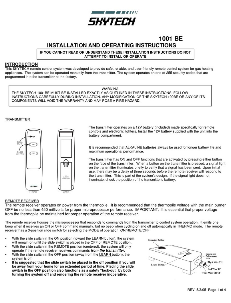 Skytech 1001 BE User manual