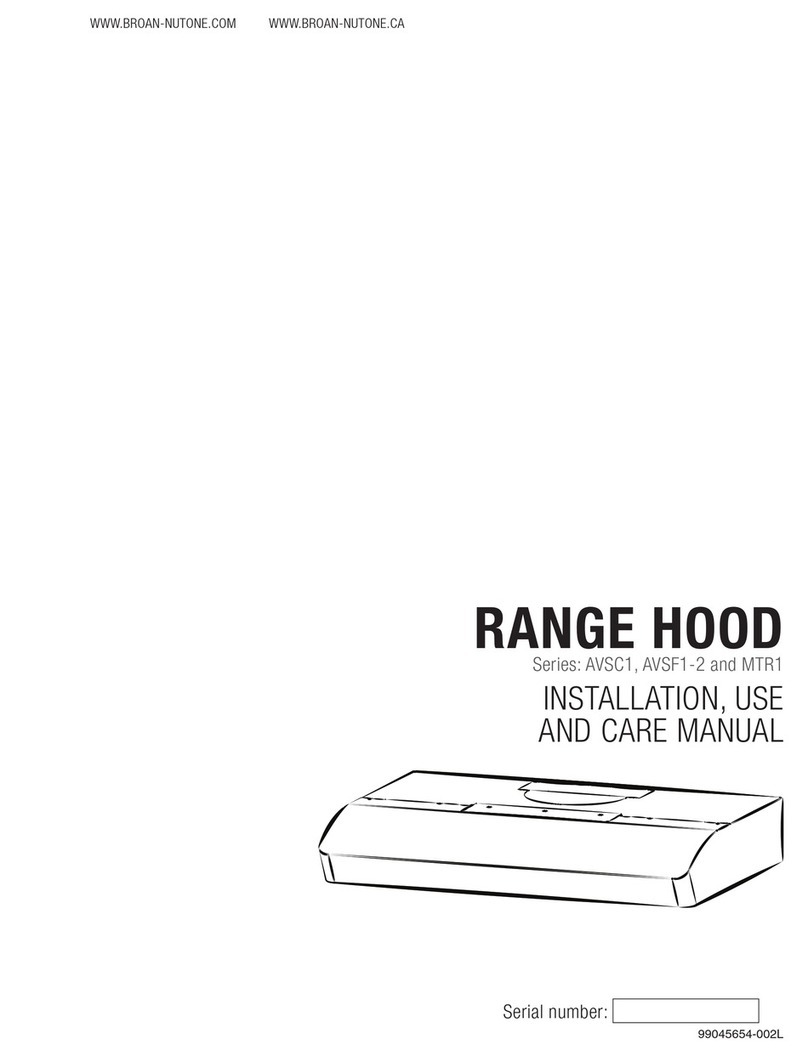 NuTone MTR1 Series Instruction and safety manual