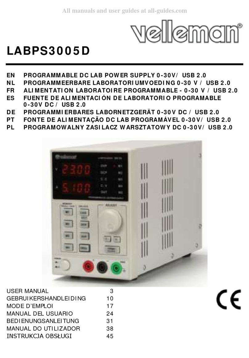 Velleman LABPS3005D user manual