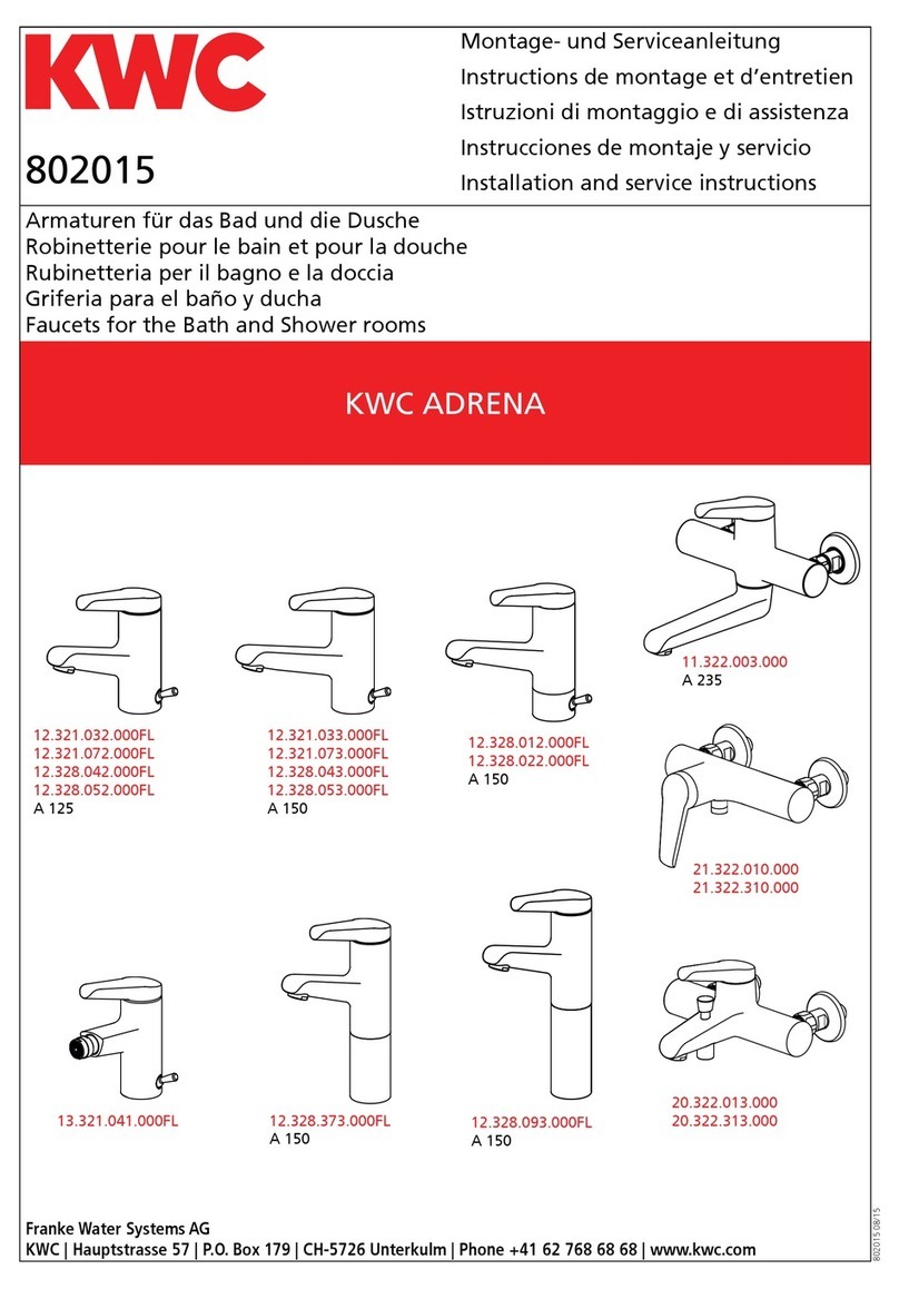KWC A 125 Installation and service instructions