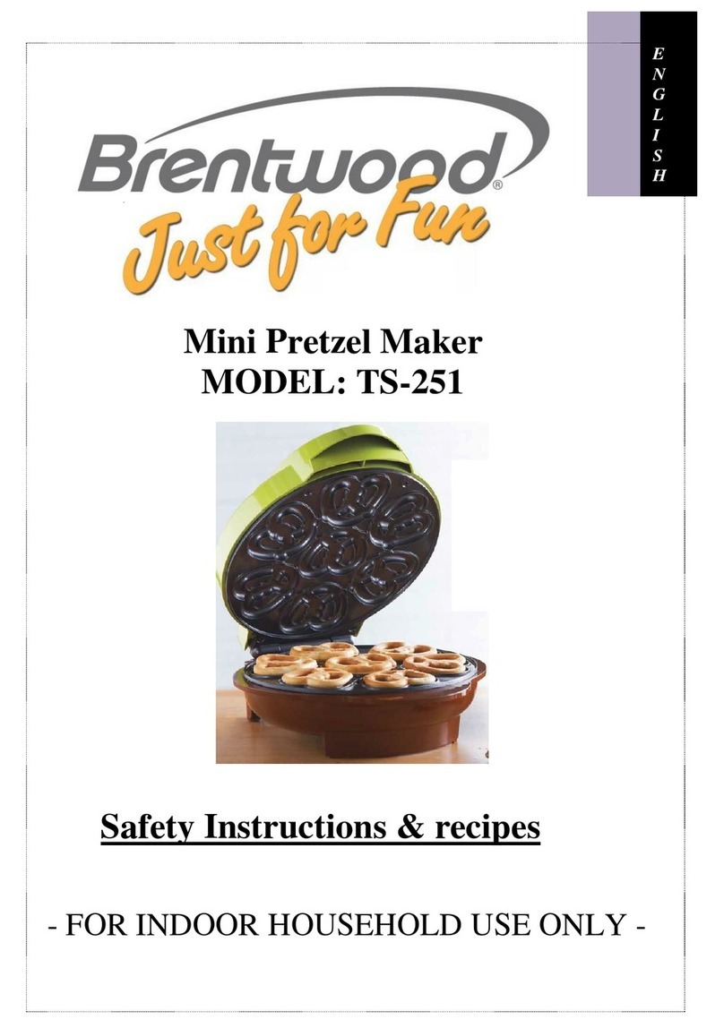 Brentwood TS-251 Safety Instructions & recipes