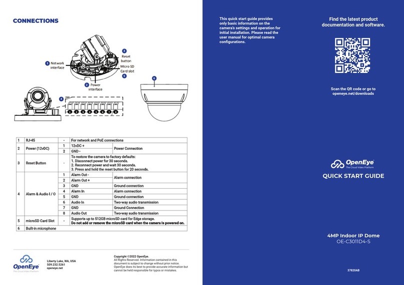 OpenEye OE-C3011D4-S quick start guide