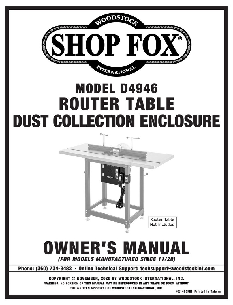Woodstock Shop fox D4946 owner's manual