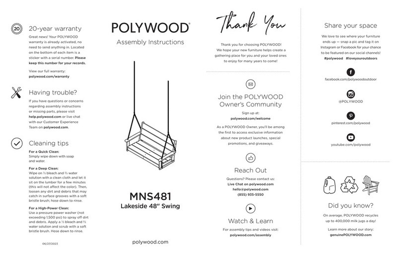 Polywood MNS481 Assembly instructions
