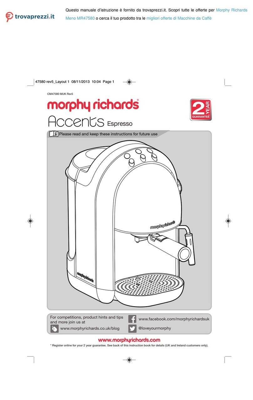 Morphy Richards Accents Espresso MR47580 instructions