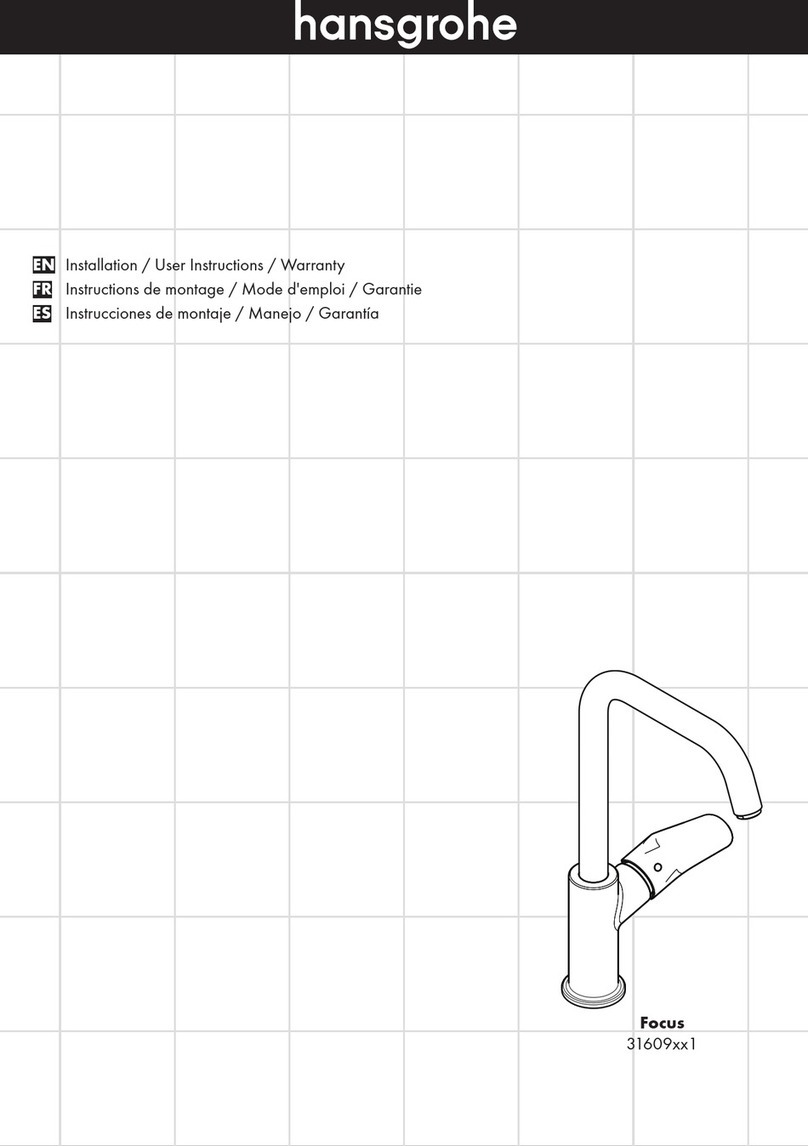 Hans Grohe Focus 31609 1 Series Instruction Manual Hans Grohe Focus 31609 1 Series Instruction Manual