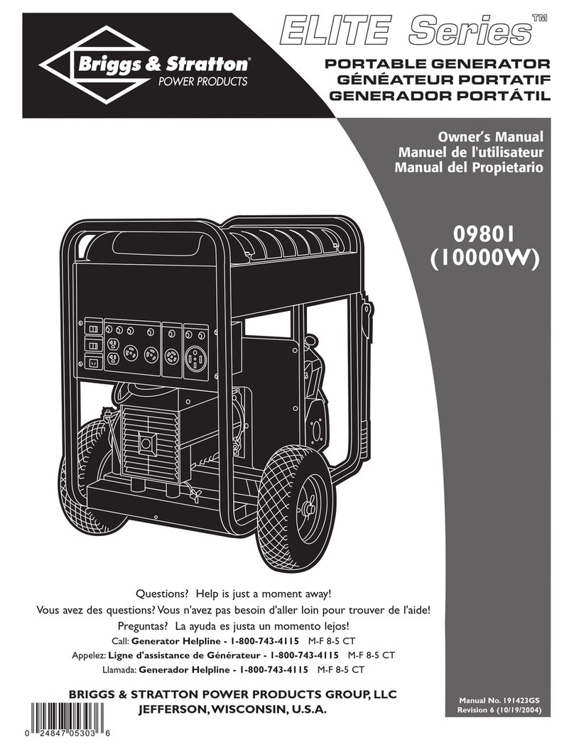 Briggs & Stratton Elite 09801 owner's manual