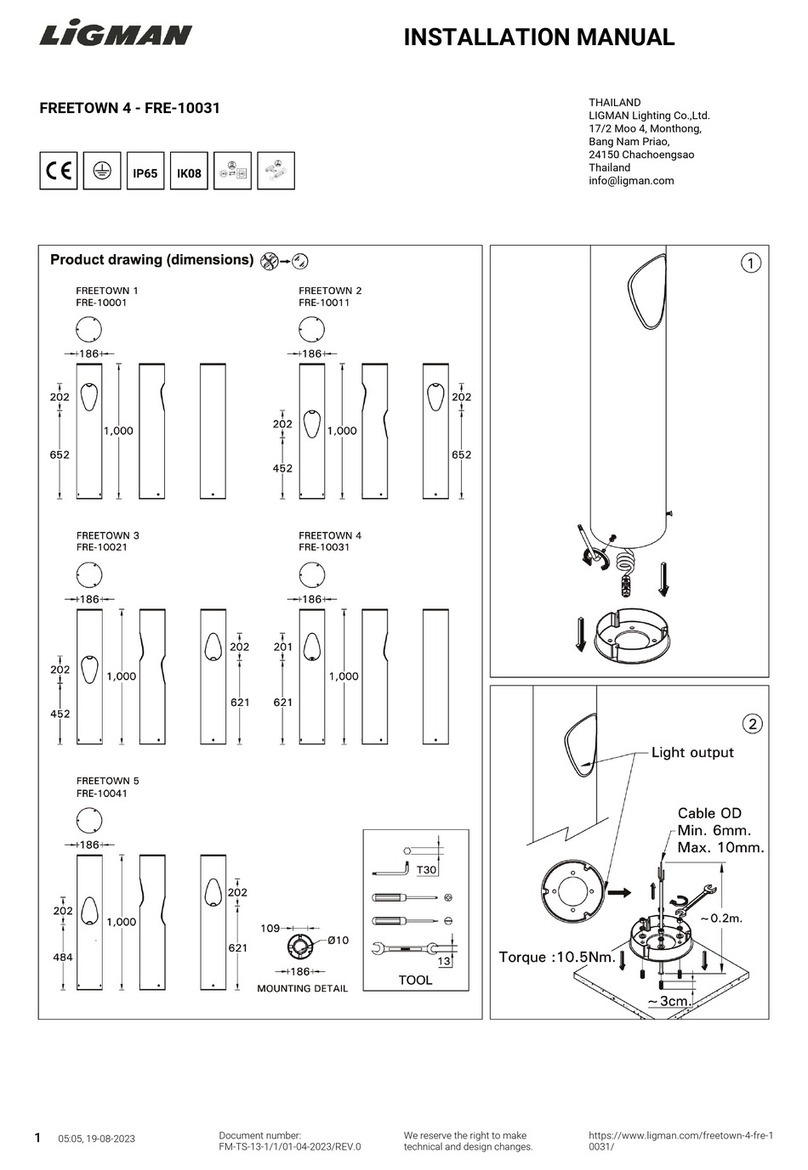 LIGMAN FREETOWN 4 installation manual