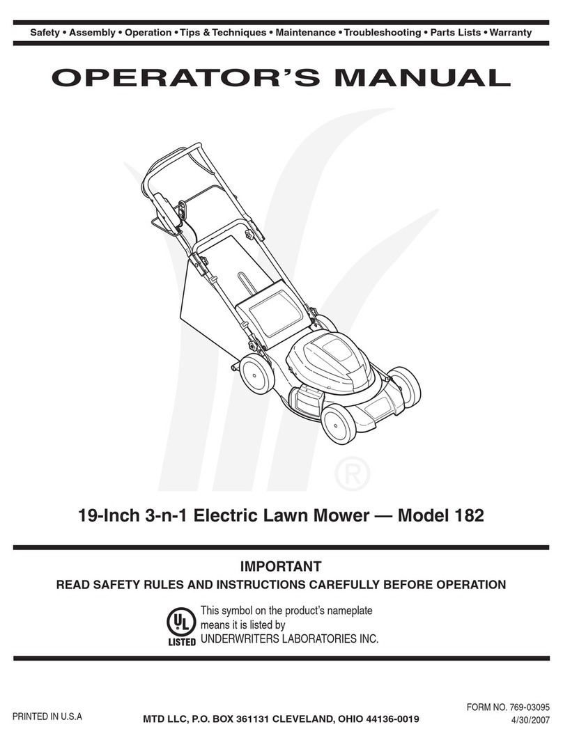 MTD 182 User manual