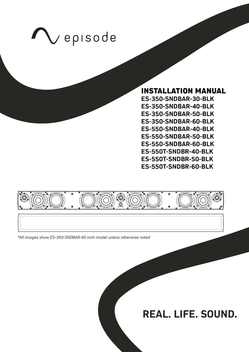 Episode ES-350-SNDBAR-30-BLK installation manual
