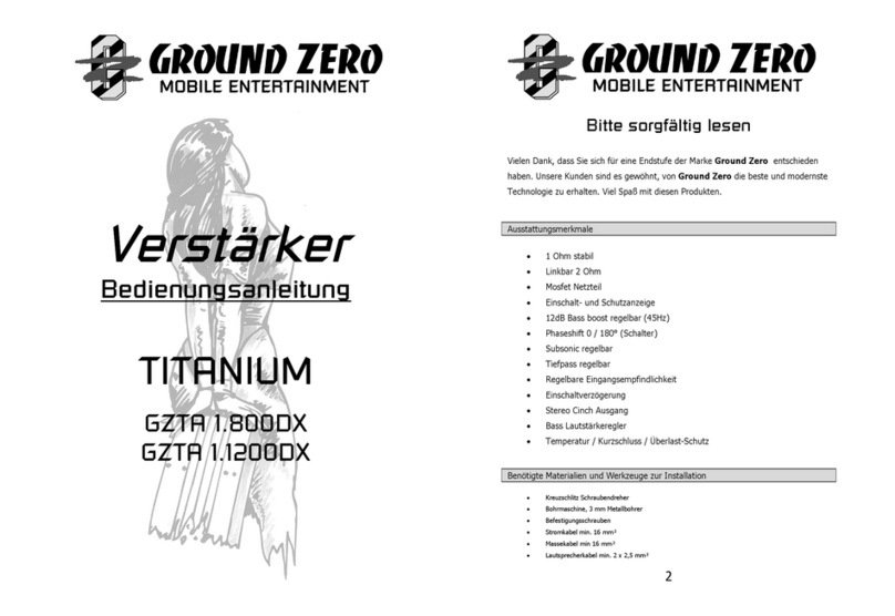 Ground Zero TITANIUM GZTA 1.1200DX User manual