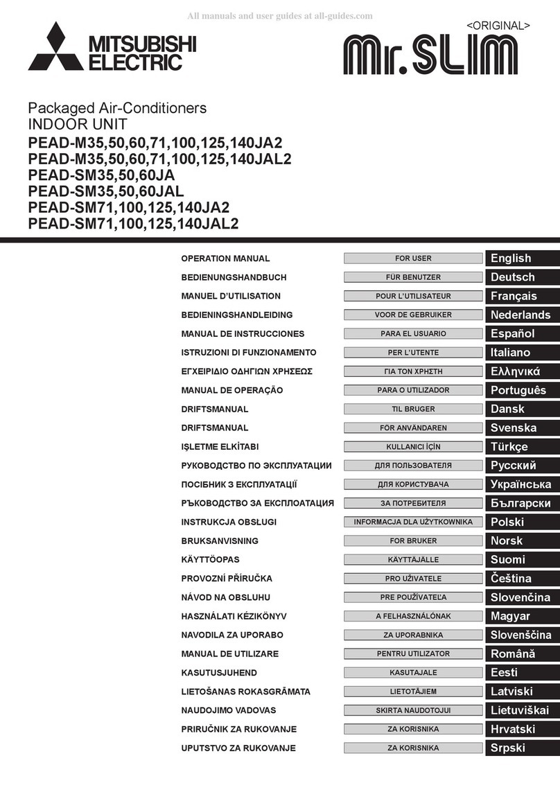 Mitsubishi Electric Mr.Slim PEAD-140JA2 User manual Mitsubishi Electric Mr.Slim PEAD-140JA2 User manual