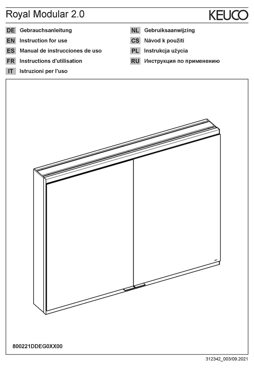KEUCO Royal Modular 2.0 800221DDEG0 00 Series User manual