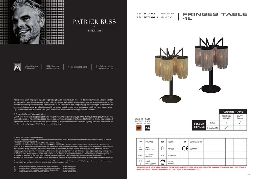 Maretti FRINGES TABLE 4L User manual
