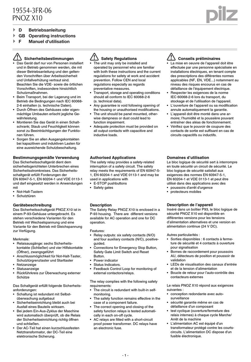 Pilz PNOZ X10 User manual