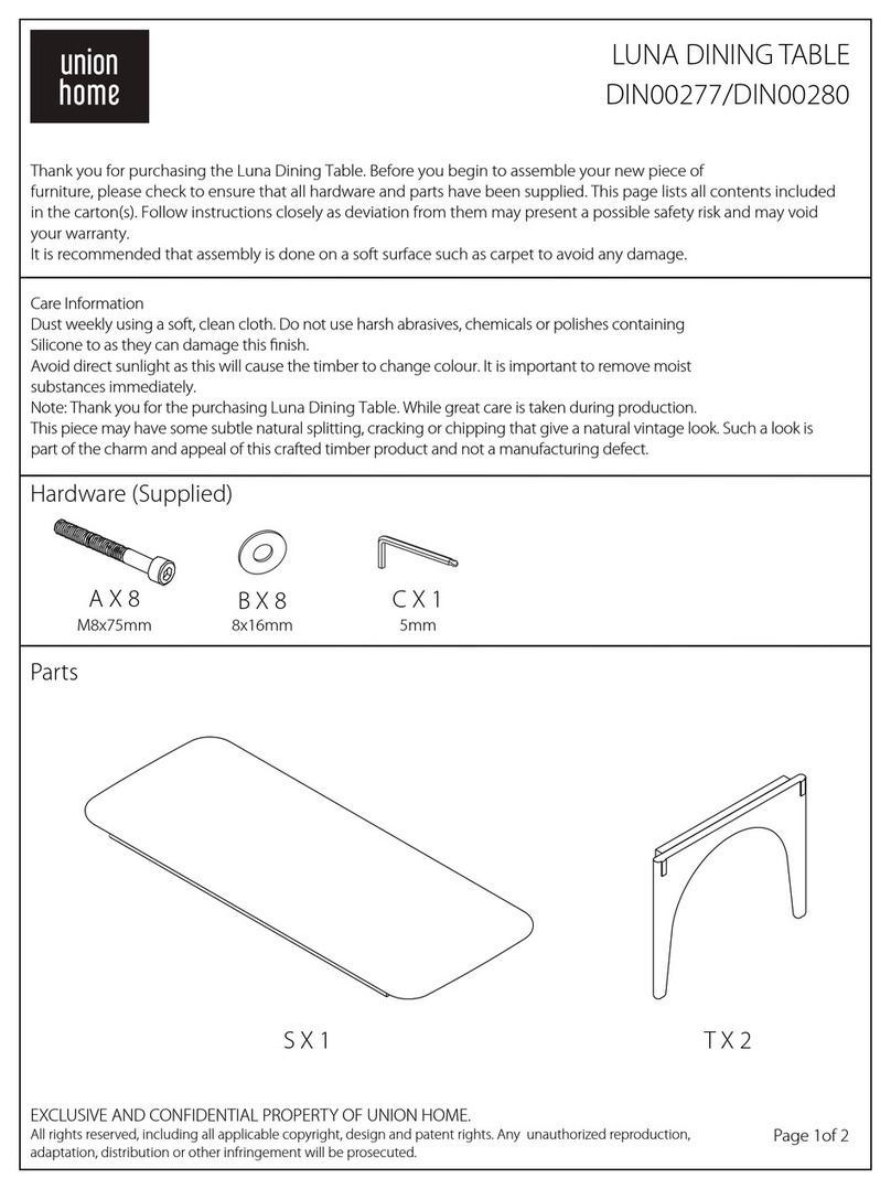 Union Home LUNA DIN00277 User manual Union Home LUNA DIN00277 User manual