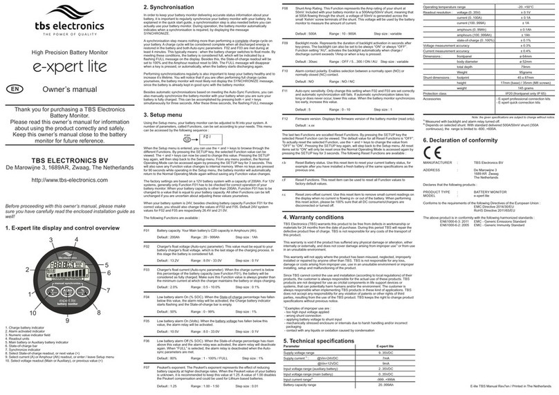 tbs electronics e-xpert lite owner's manual
