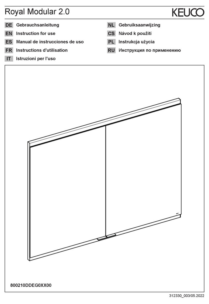 KEUCO Royal Modular 2.0 800210DDEG0 00 Series Instructions for use