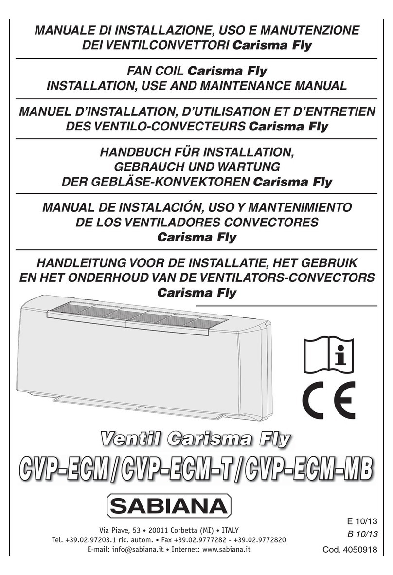 Sabiana Ventil Carisma Fly CVP-ECM manual