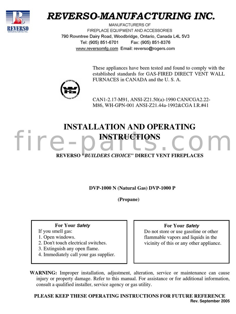 REVERSO-MANUFACTURING DVP-1000 N Installation and operating instructions
