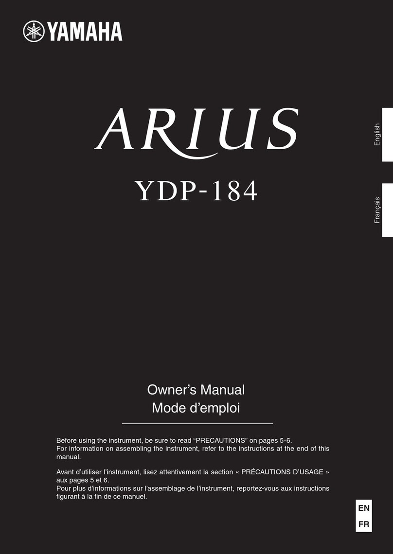 Yamaha Arius YDP-184 owner's manual