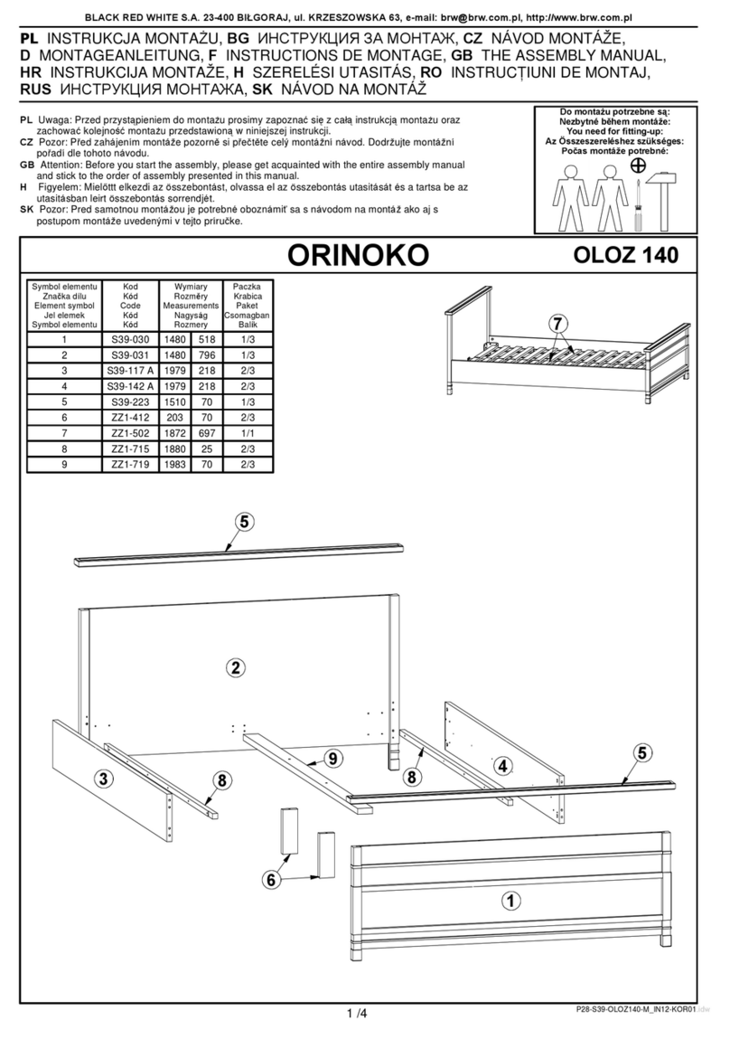 BLACK RED WHITE ORINOKO OLOZ 140 Assembly manual