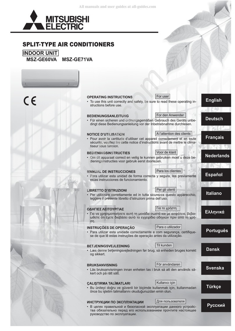 Mitsubishi Electric MSZ-GE60VA operating instructions Mitsubishi Electric MSZ-GE60VA operating instructions