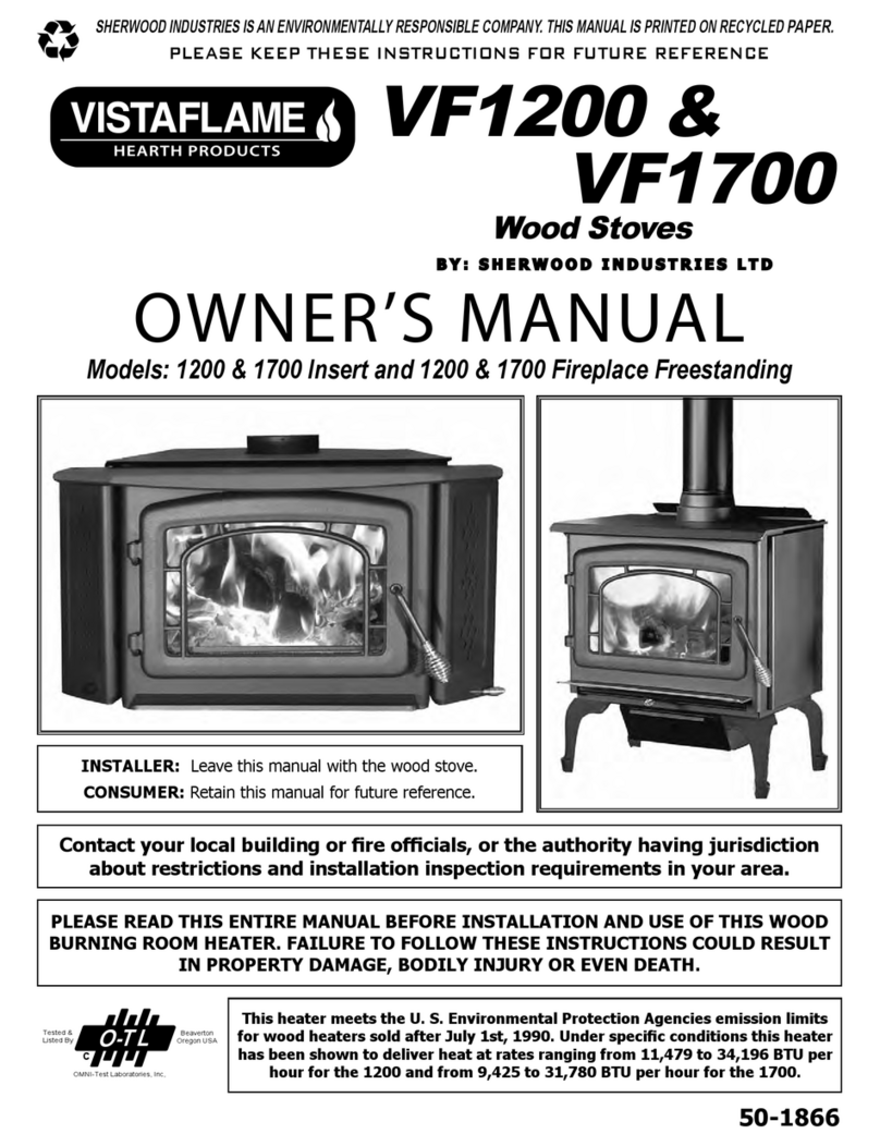 Vistaflame VF1200 owner's manual