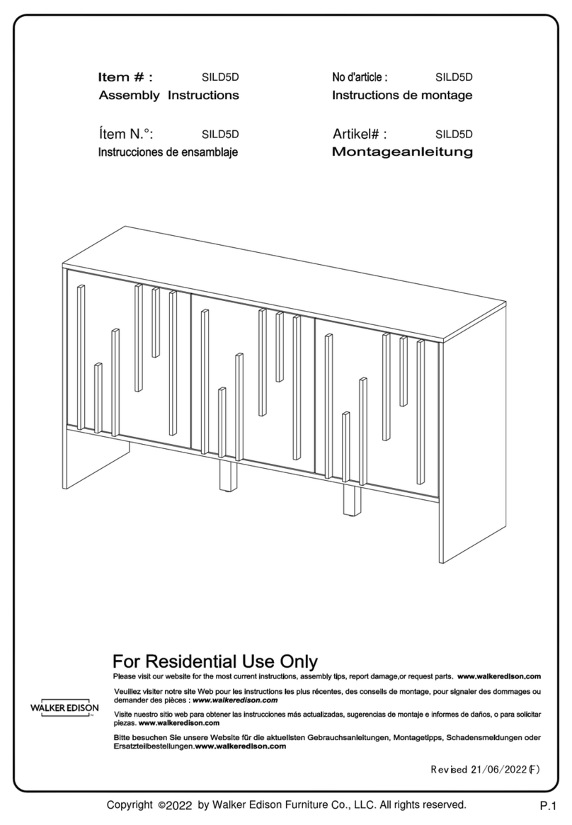 Walker Edison SILD5D Assembly instructions