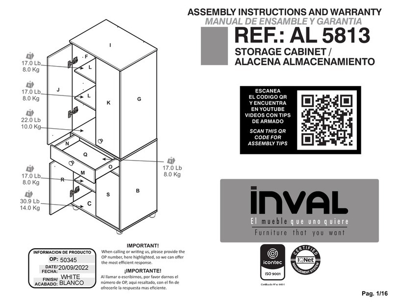 Inval AL 5813 Assembly Instructions and Warranty