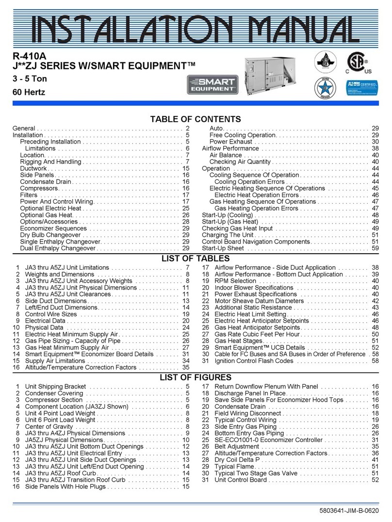 York J ZJ Series instruction manual
