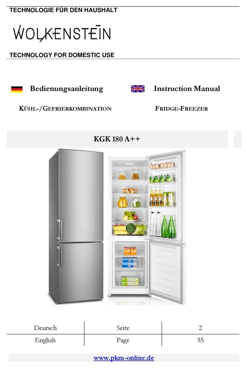Wolkenstein KGK 180 A++ instruction manual