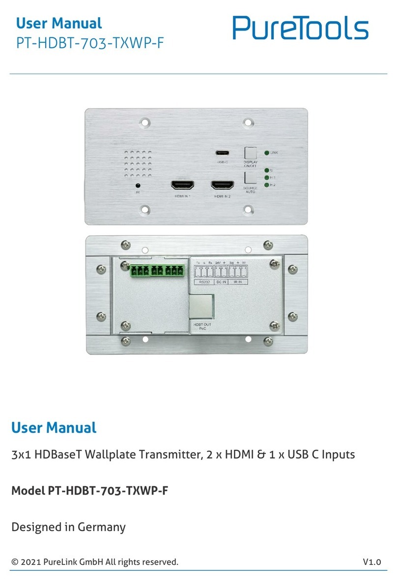 PureTools PT-HDBT-703-TXWP-F user manual PureTools PT-HDBT-703-TXWP-F user manual