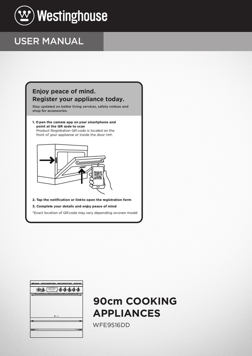 Westinghouse WFE9516DD user manual