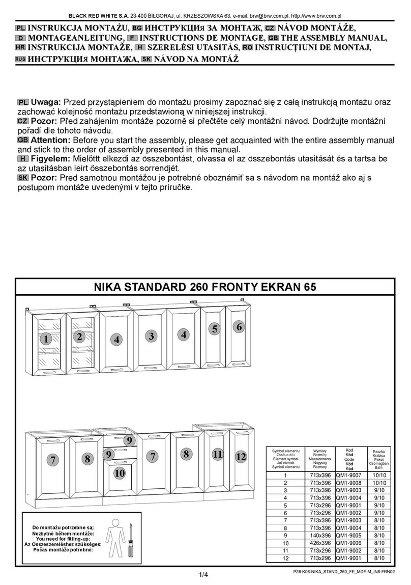 BLACK RED WHITE NIKA STANDARD 260 FRONTY EKRAN 65 Assembly manual BLACK RED WHITE NIKA STANDARD 260 FRONTY EKRAN 65 Assembly manual