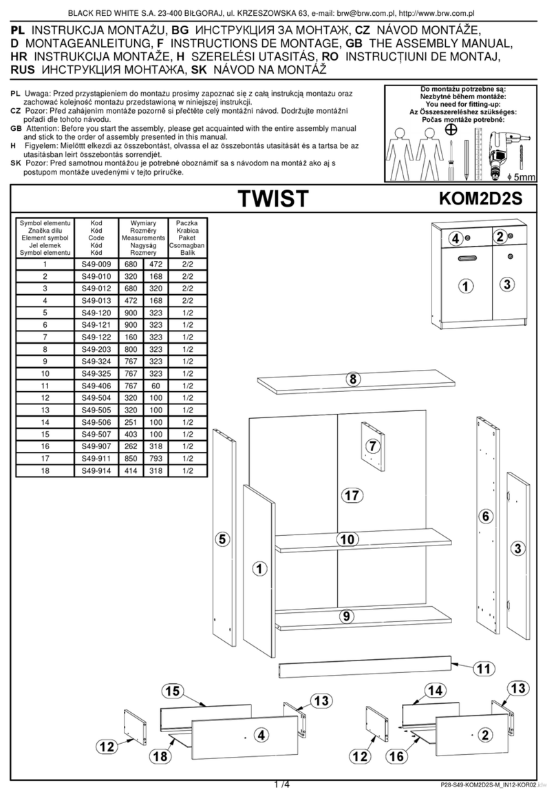 BLACK RED WHITE TWIST KOM2D2S User manual